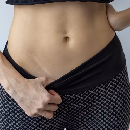 Visual of a person preparing a gentle meal, focusing on foods and routines that may help with bloating support.
