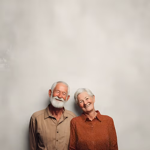 An adult enjoys improved energy and cognition after IV therapy, reflecting natural aging support.