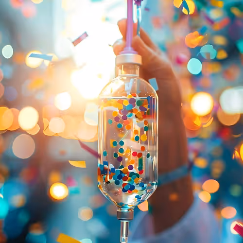IV therapy session focused on post-surgical nutrient replenishment and hydration.